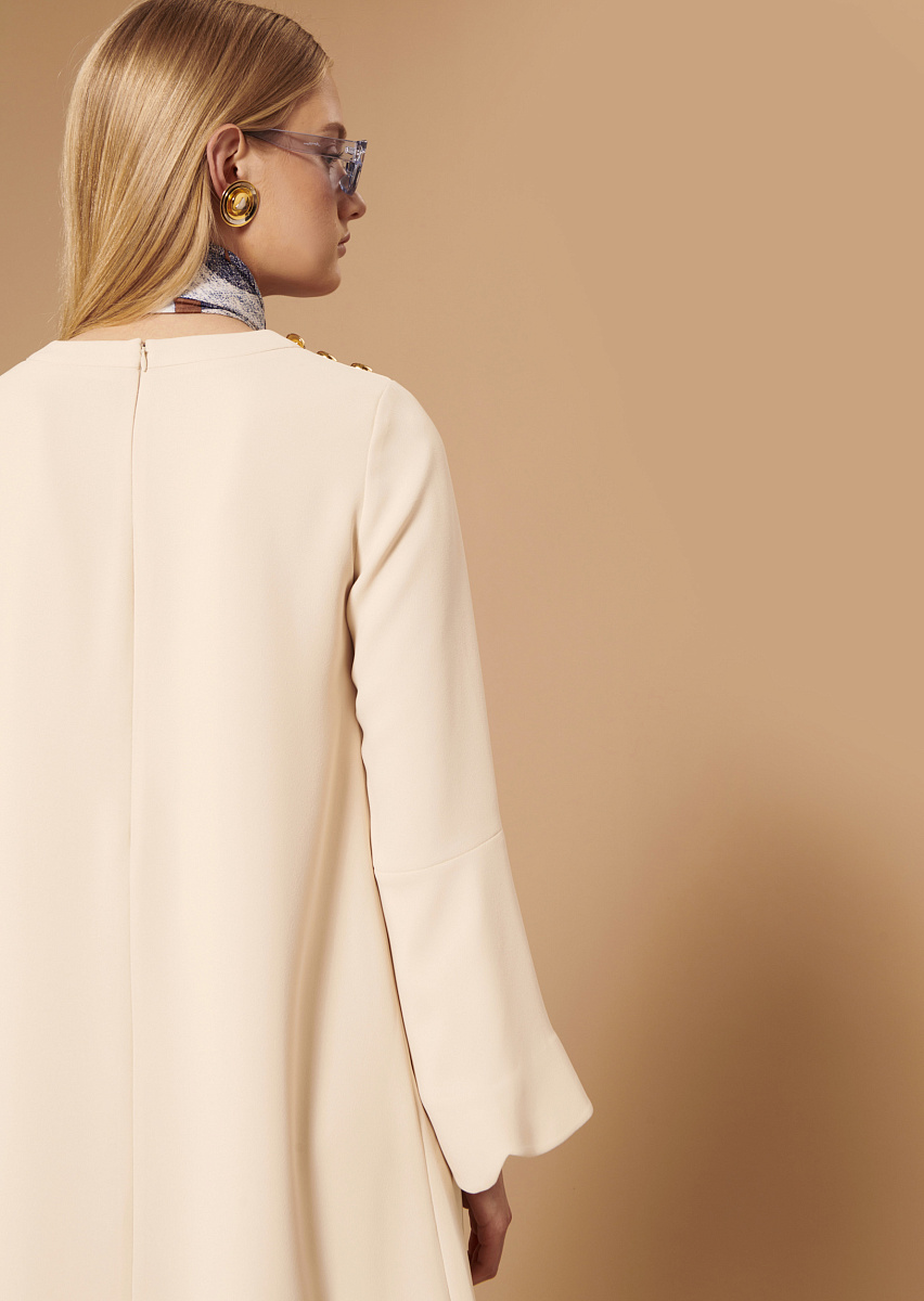 Ruodana платье из крепа в цвете экрю