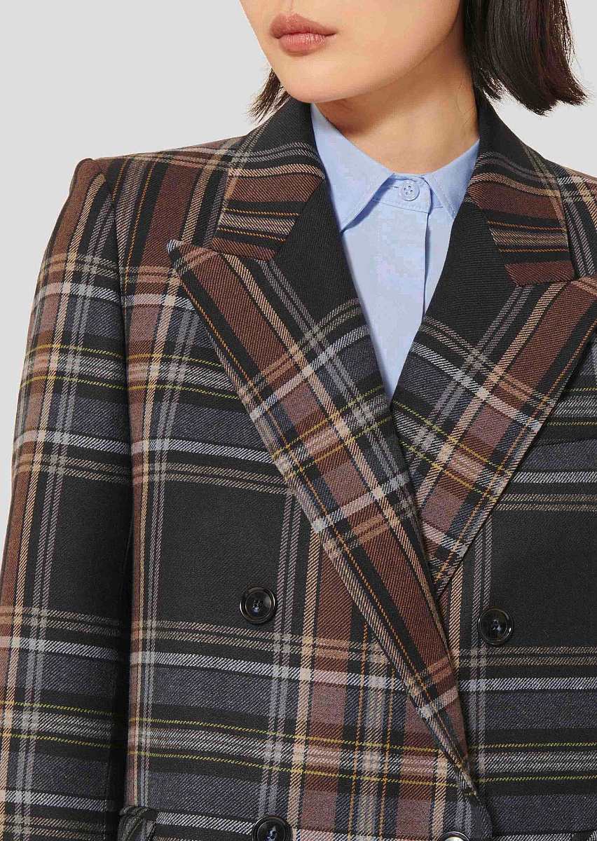 Темно-синий жакет в клетку Valson Темно-синий жакет в клетку Valson