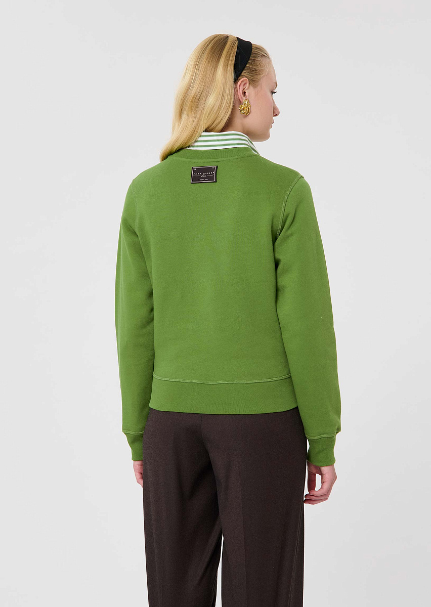 Зеленый свитер Presto из хлопка Зеленый свитер Presto из хлопка