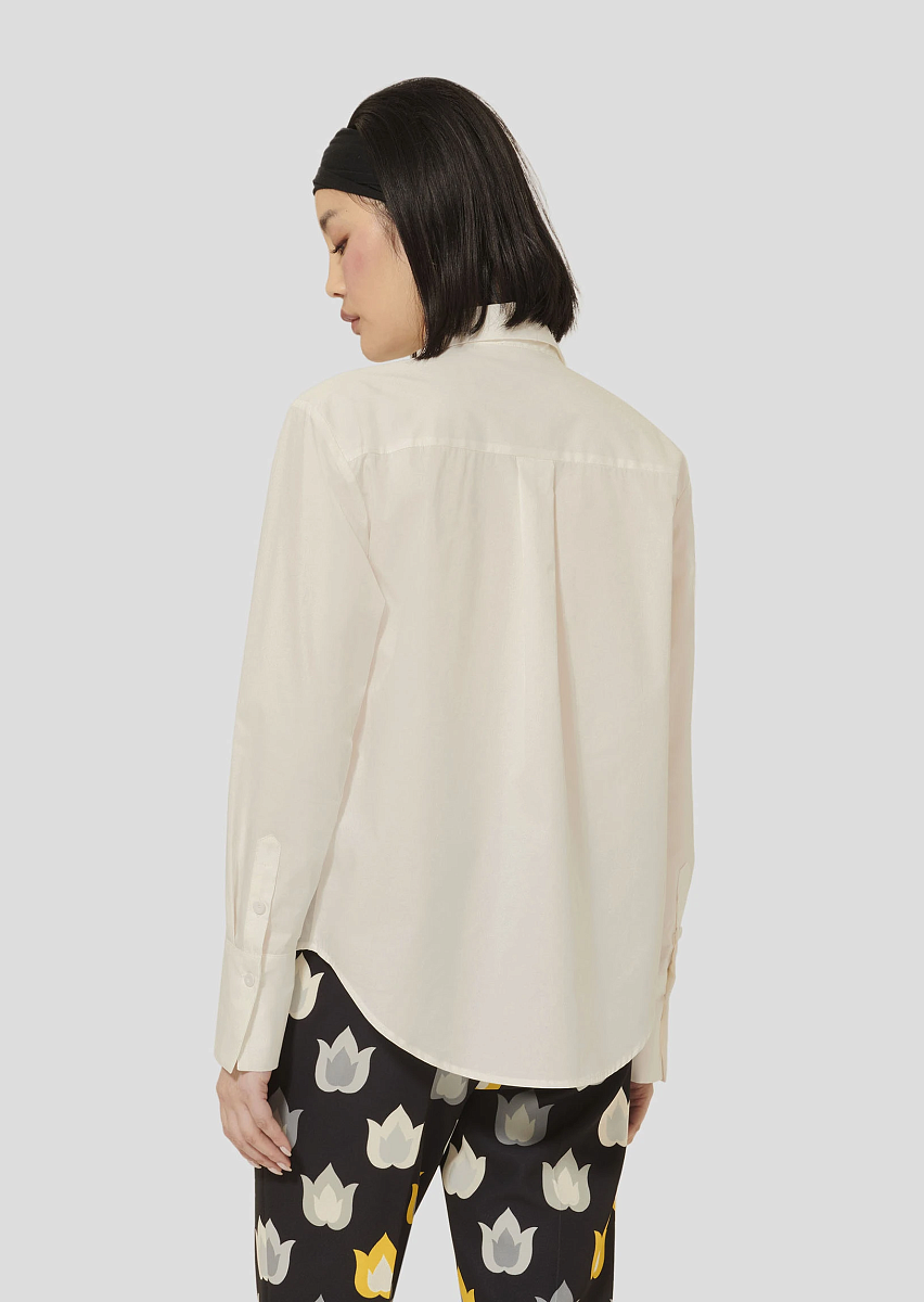 Clarisse белая блуза из хлопкового поплина Clarisse белая блуза из хлопкового поплина