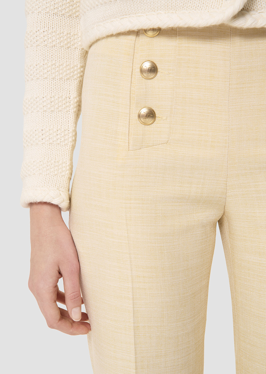 Желтые брюки Pepino из костюмной ткани