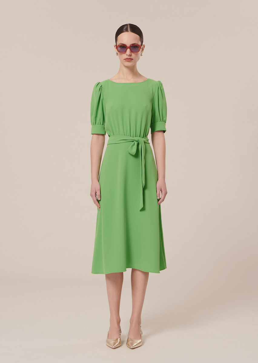 Rillytis зеленое платье из крепа