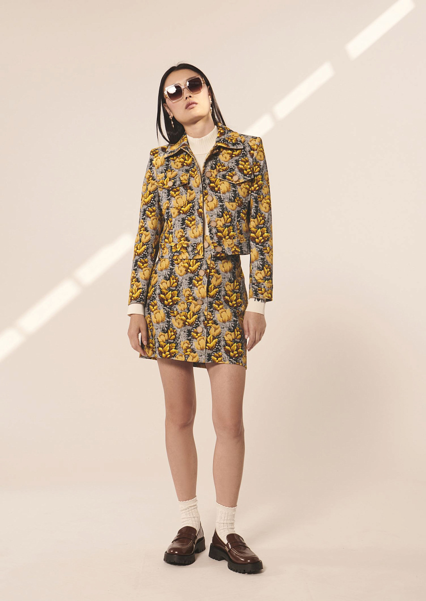 Vascano серый жакет с цветочным принтом Vascano серый жакет с цветочным принтом