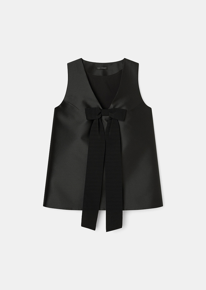 Topaze атласный черный топ