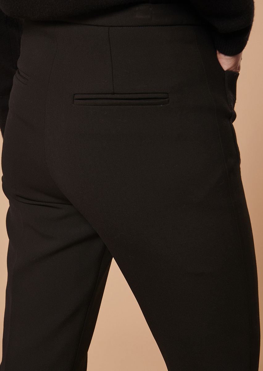 Pearl черные брюки из двойной ткани