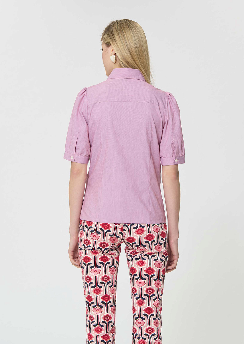 Celine розовая блуза в тонкую полоску