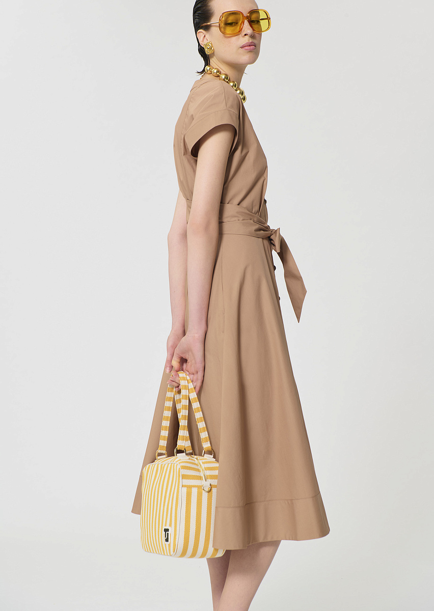 Rosia бежевое платье из поплина