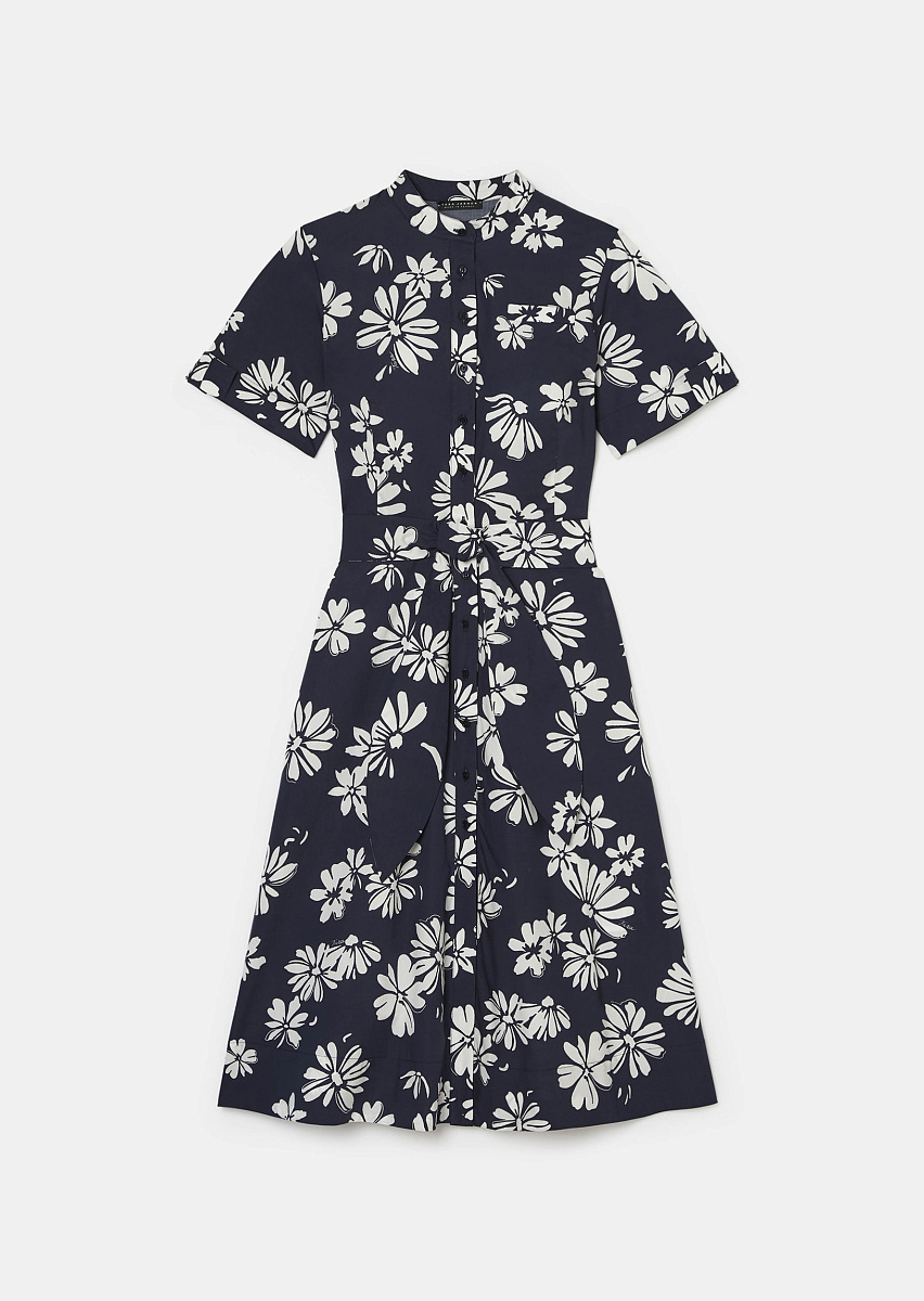 Платье Ricochet темно-синего цвета с цветочным принтом