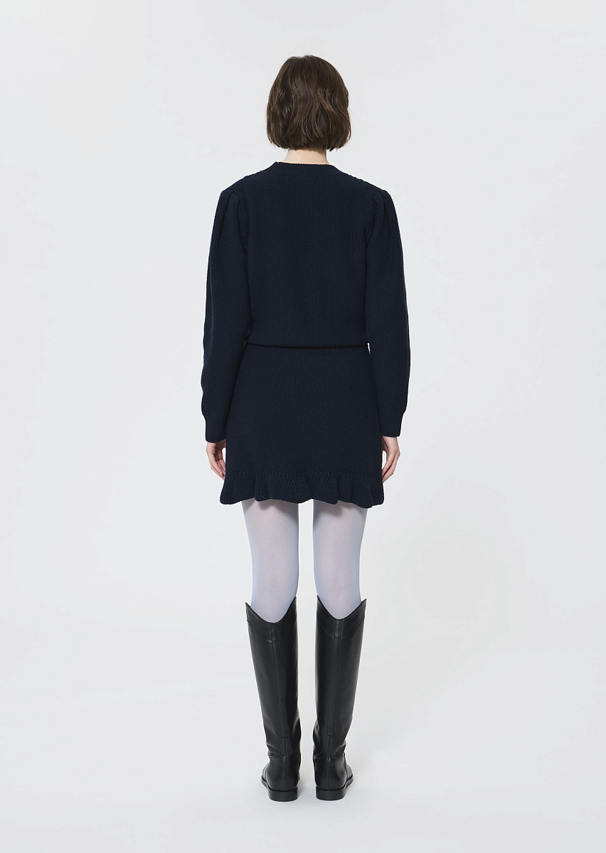 Jasba темно-синяя вязаная юбка