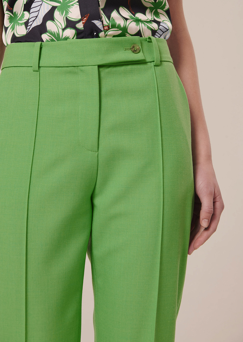 Pascal зеленые брюки из холодной шерсти