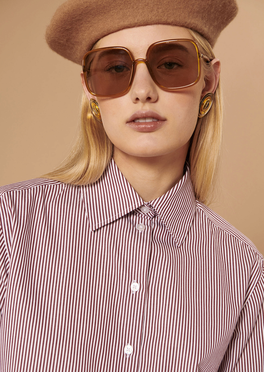 Carrie бордовая блуза из хлопкового поплина Carrie бордовая блуза из хлопкового поплина