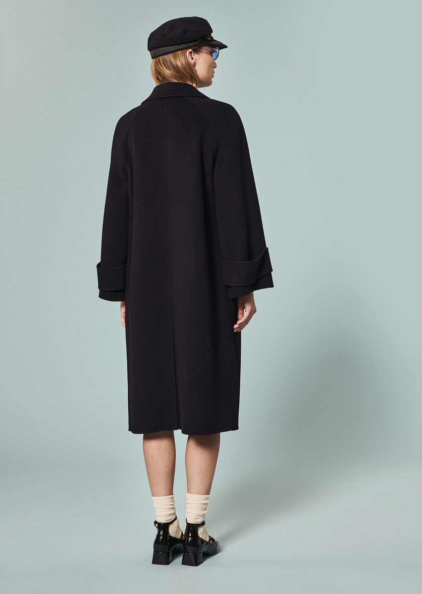 Maggy темно-синее пальто из двусторонней шерсти Maggy темно-синее пальто из двусторонней шерсти