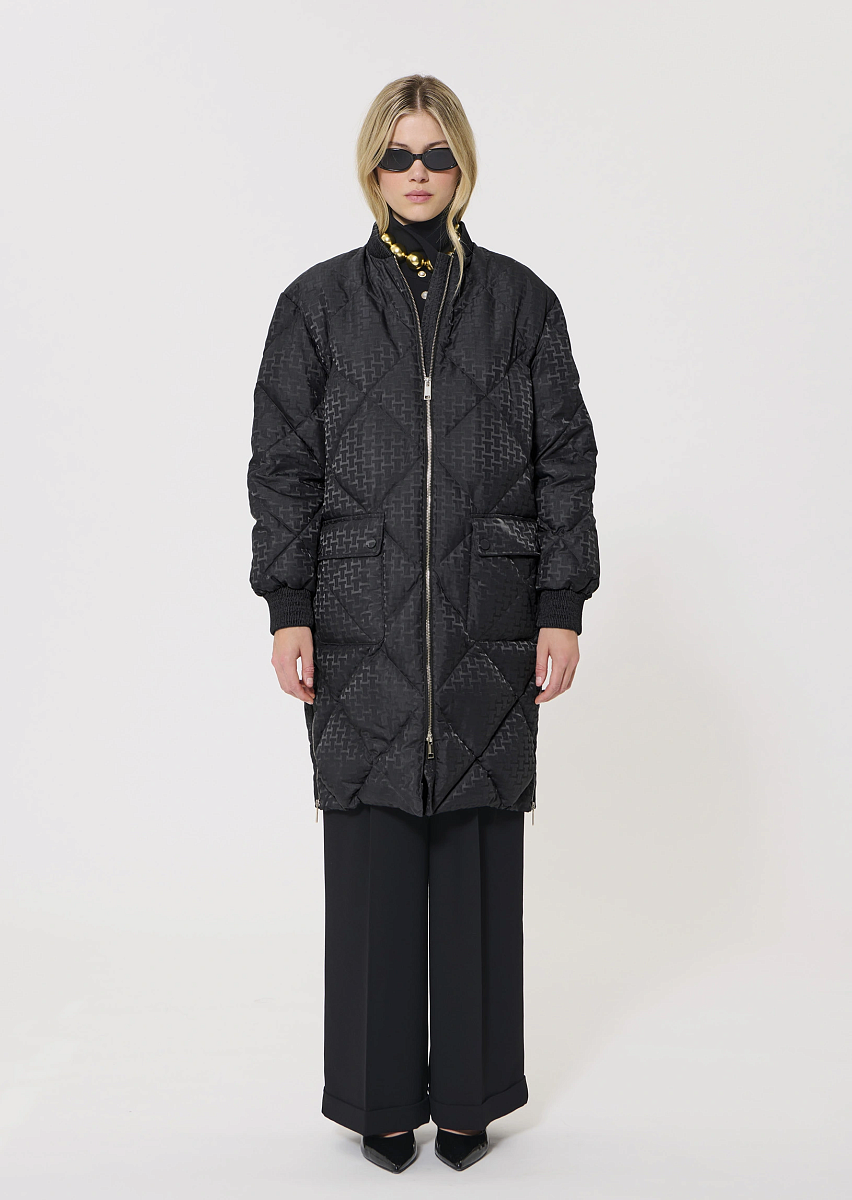 Danielle черный пуховик с монограммой