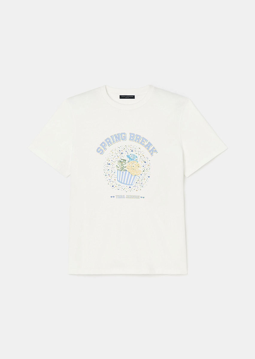 Белая футболка из джерси Taravanilla