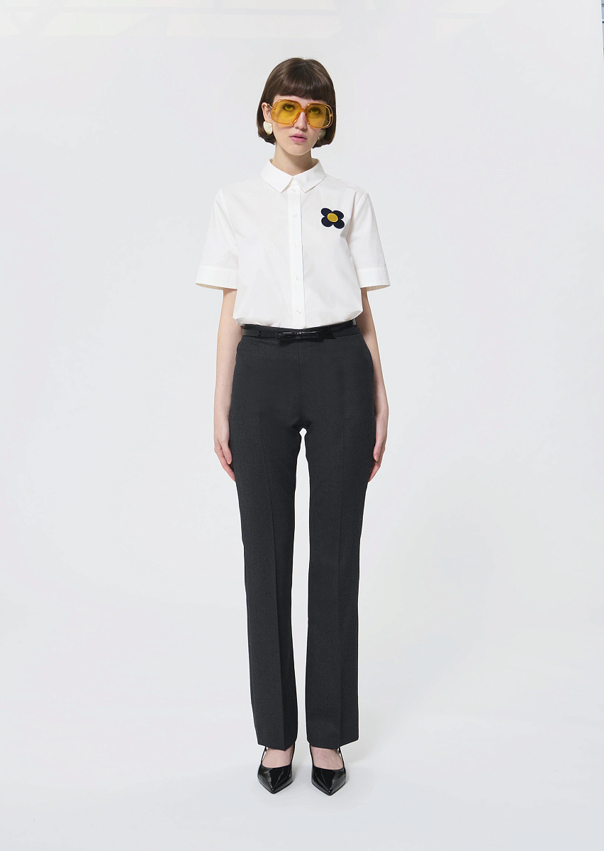 Papillon брюки серого цвета с эффектом меланж