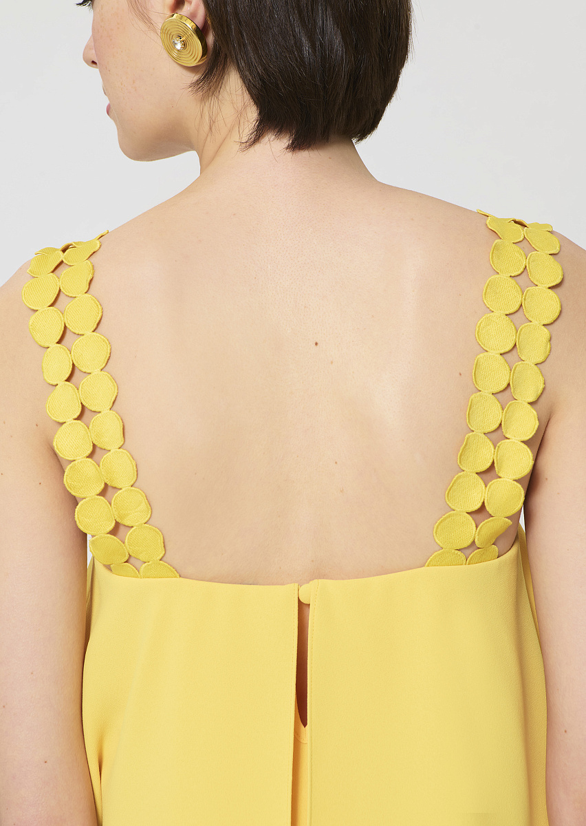Tosca желтый топ из струящегося крепа