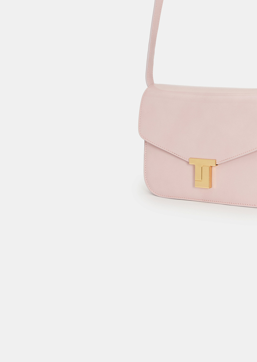 8 bis розовая сумка из гладкой кожи