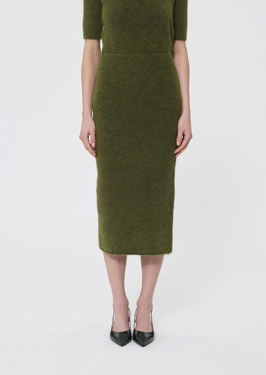 Janna зеленая юбка из трикотажа