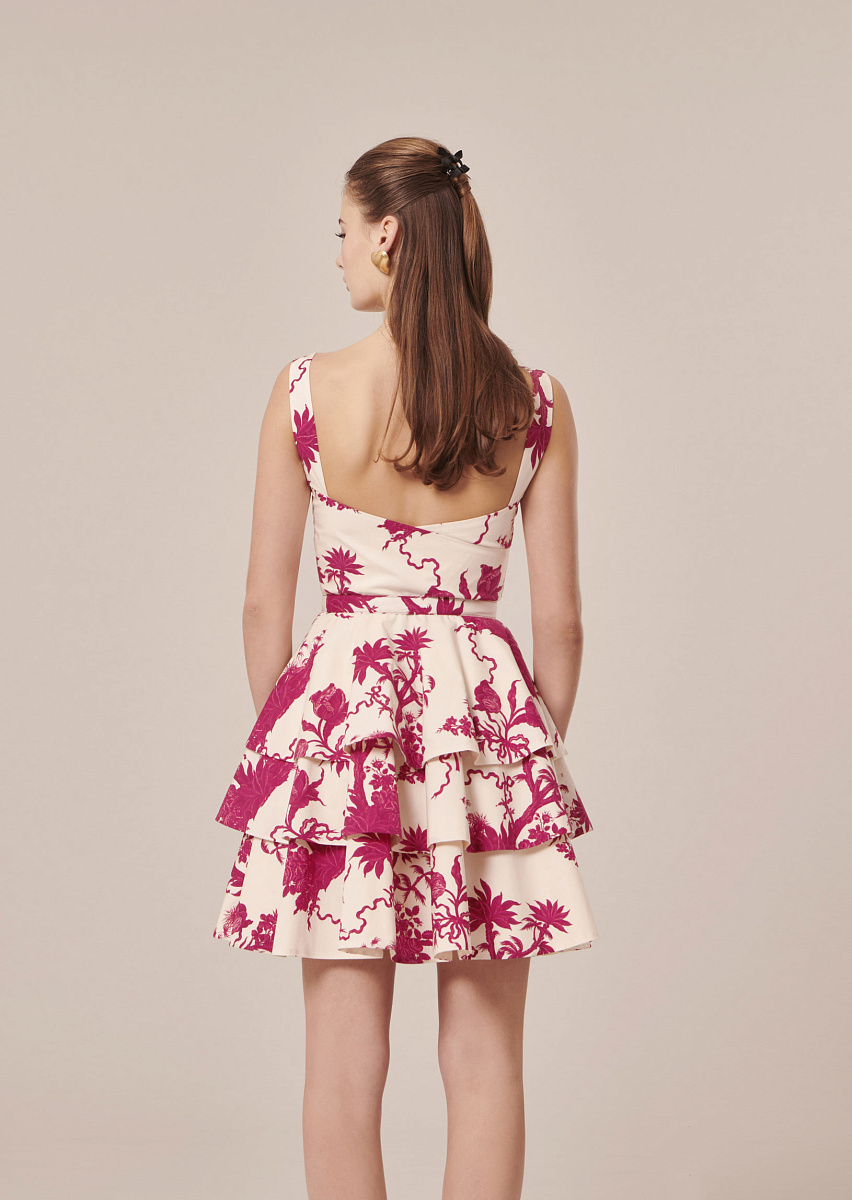 Romanne платье с цветочным принтом в цвете экрю