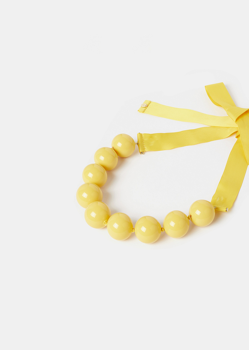 Колье Bella с крупными желтыми бусинами Колье Bella с крупными желтыми бусинами