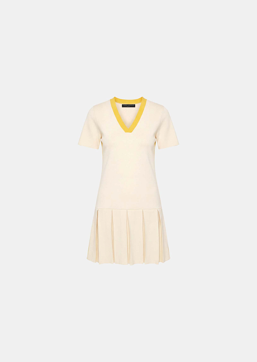 Ricca платье в цвете экрю из технологичного трикотажа