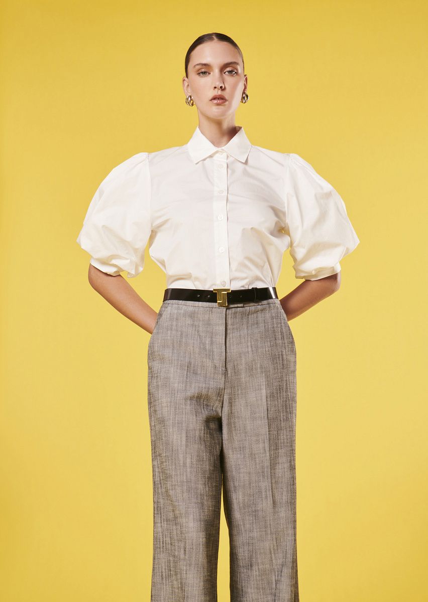 Calypso белая блуза из поплина Calypso белая блуза из поплина