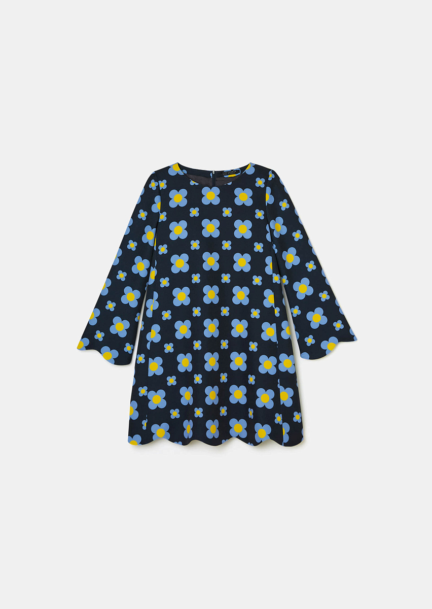 Ruoda темно-синее платье с цветочным принтом