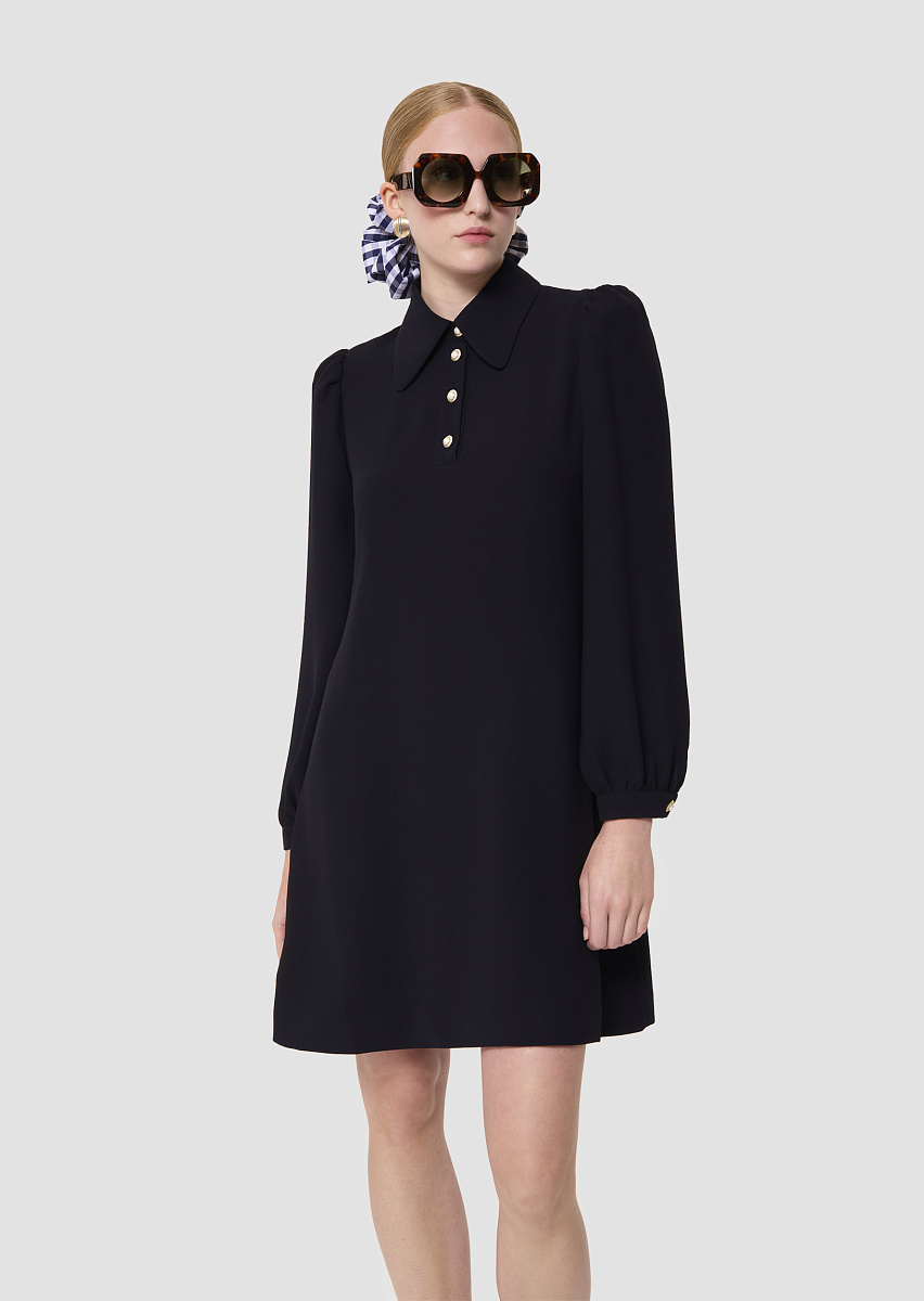 Rolfo платье из крепа темно-синего цвета Rolfo платье из крепа темно-синего цвета