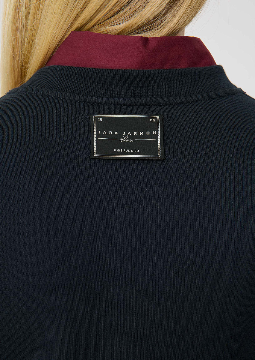 Темно-синий свитер Presto из хлопка Темно-синий свитер Presto из хлопка